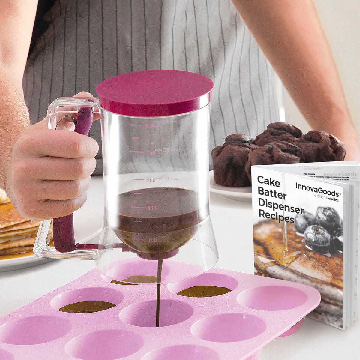 Cake Batter Dispenser with Recipe Box InnovaGoods - WM24 Store