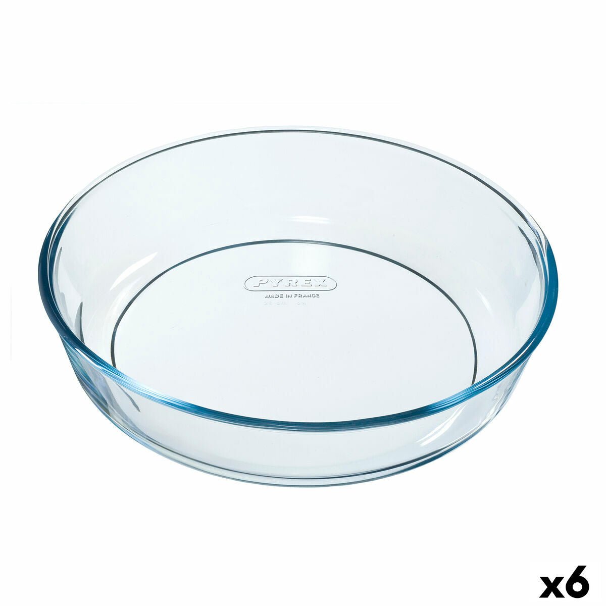 Cake Mould Pyrex Classic Vidrio Transparent Glass Circular 26 x 26 x 6 cm 6 Units - WM24 Store